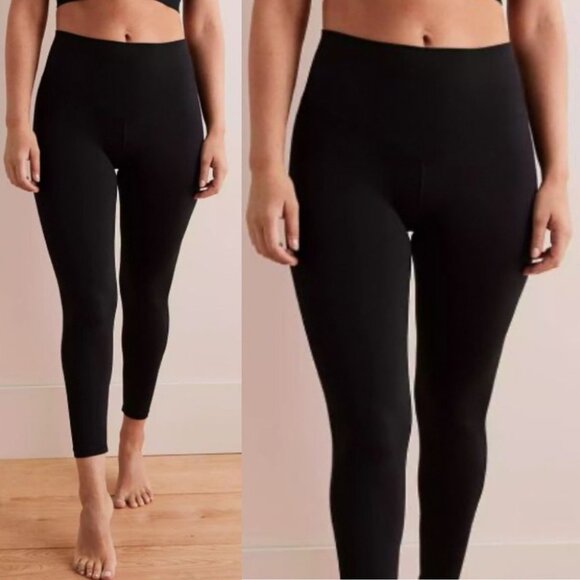 Aerie Black High Waisted Legging Play Real Me 7/8 Pant Size Small Stretch Pants - Picture 1 of 8